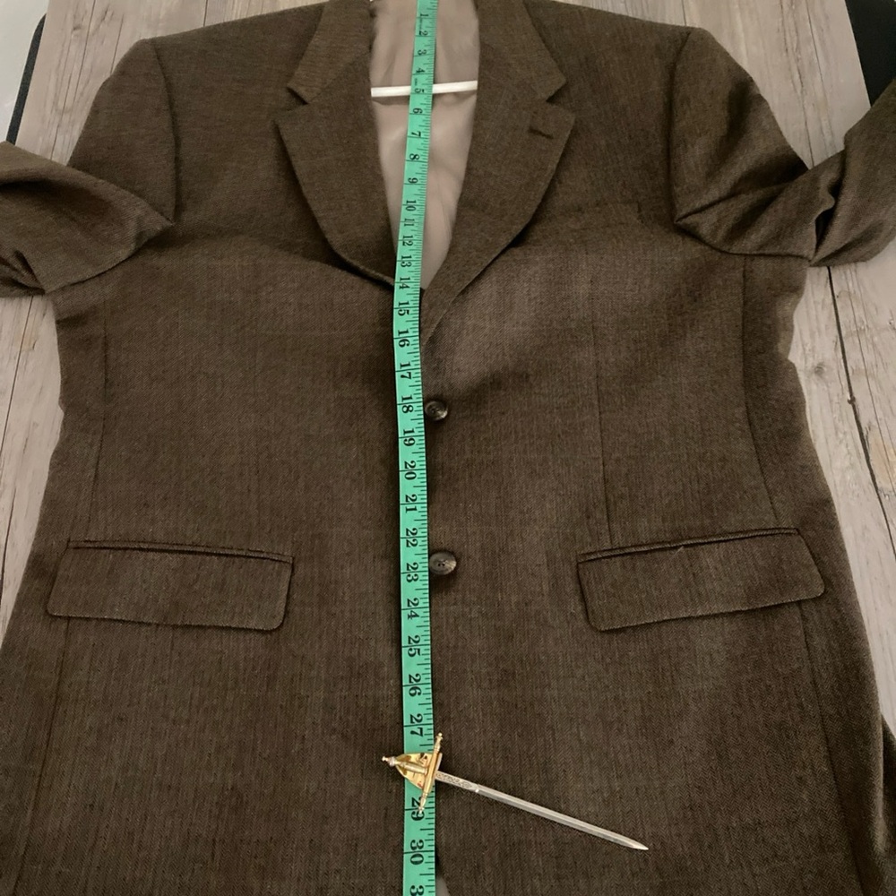Lauren Ralph Lauren Sport Coat Blazer Mens Herringbone Pure Laine Wool 44R - Picture 9 of 14